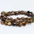 Natural irregular gemstone beads loose semi-finished strand for jewelry making craft diy - Tiger Eye Stone Bracelet