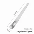 Großer silberner Edelstahldessertlöffel, 19,8 cm Länge, langlebiges Küchengeschirrwerkzeug. - Eislöffel (Matt) / L / Silber