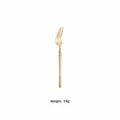 Goldene Edelstahl-Essgabel mit elegantem schmalen Taillendesign für den Tisch. - Kuchengabel / Gold