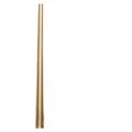 Stainless steel golden chopsticks, sleek minimalist design, durable tableware for daily dining. - Gold