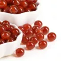 Natural red agate loose round beads for DIY handmade jewelry crafting bracelets necklaces - 4mm / Red