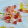Pierres cabochons cœur en agate naturelle pour fabrication de bijoux bague collier DIY - 8x8mm / Agate rouge