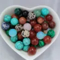 10mm natural gemstone round beads mix colorful crystal loose beads for DIY jewelry making detail - Straight Hole (Through Hole) / Mixed Random Colors