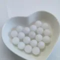 10mm white round loose beads for jewelry making DIY earrings or bracelets crystal stones - No Hole / White Jade