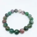 Natural Colorful Indian Agate Stone Beaded Bracelet Round Gemstone Yoga Jewelry Variant - 10mm