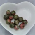 10mm Perles Rondes en Pierre Unakite Vert Rose Cristal Perles pour Bijoux de DIY - Sans Trou / Unakite