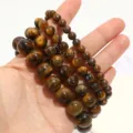 Natural tiger's eye stone beaded bracelet gemstone jewelry handmade diy fashion accessory - 10mm / Tiger Eye Grade 1A (Standard AB)