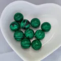 12mm natural malachite agate gemstone round beads DIY jewelry making accessories details view - Malachite (Synthetic)