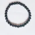 Bracelet Perles de Pierre de Sable Bleu Scintillant Bijou Fantaisie pour Homme et Femme - 6mm / Pierre de Sable Bleue