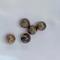 10mm Natural Gemstone Agate Round Beads Loose DIY Jewelry Making Accessories Brown 5pcs - Straight Hole (Through Hole) / Tiger's Eye