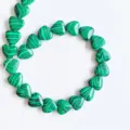 perles en vrac en coeur de malachite de 10mm pour bracelet collier accessoires diy - Malachite (Synthétique)