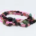 Natural irregular gemstone gravel beads multi-color crystal chips for jewelry making - Tourmaline