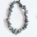 Bracelet en pierres de cristal naturelles irrégulières élastique mode pour tous les jours - Labradorite