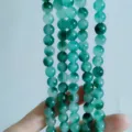 Green chalcedony gemstone loose beads semi-finished round bead strands for DIY jewelry making - Green 1