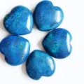 Polierte 25mm blaue herzförmige Naturkristallsteine für die Dekoration zu Hause - Lapislazuli