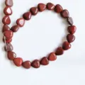 Natural stone heart loose beads red agate crystal beaded DIY jewelry making accessories parts - Rainbow Stone