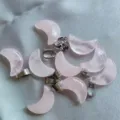 Natuurlijke Rozenkwarts Halve Maan Hanger Roze Kristal DIY Sieraden Accessoire Variant - Rozenkwarts