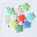 Pendentifs étoile colorés, accessoires de bijoux DIY en cristal de 2cm pour collier - Couleurs Lumineuses Mélangées
