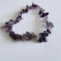 Bracelet élastique en copeaux de cristal violet naturel bijoux de pierres précieuses - Améthyste