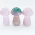 Figurines de champignons en cristal naturel sculpture de pierres precieuses decor 3.5cm - Fluorite