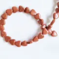 Natural brown goldstone heart loose beads for DIY jewelry making, necklace, bracelet. - Goldstone (Synthetic)