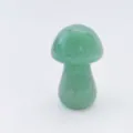 Natural green crystal mushroom figurine gemstone carved stone ornament healing decor - Green Aventurine