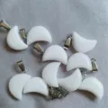 Witte Kristal Maan Hanger Mini Maansikkel Halsketting Sieraden DIY Accessoires Set - Witte Jade