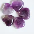 Polierte lila Amethyst-Herzsteine, 25 mm dekorative Heilkristalle für Geschenke - Amethyst