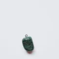Pendentif en pierre précieuse verte naturelle DIY collier fait main accessoire bijou vert - Agate mousse