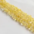 Natural yellow crystal nugget loose beads 6-8mm drilled semi-finished gemstone jewelry making strand - Citrine