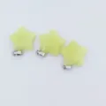 Natural crystal star pendant yellow pentagram diy jewelry making accessories necklace charm - Yellow Luminous Stone (Green Glow)