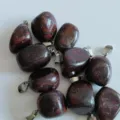 Natural stone mixed color semi-precious pendant DIY beach style necklace charm - African Red Agate