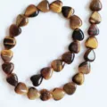 Natural tiger eye stone heart shaped loose beads for DIY jewelry making necklace 10mm - Tiger's Eye