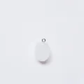 Natural white crystal stone pendant, smooth tumbled gemstone DIY necklace charm variant. - White Crystal