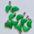Groene jade halve maan hangers kristal steen bedels voor DIY ketting oorbellen sieraden maken - Maleisische Jade