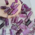 Natuurlijke amethist cilinder hanger ketting bulk lot paarse kristal sieraden accessoires - Cilinder