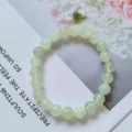 Bracelet de perles en pierre précieuse verte naturelle pour femmes bijoux en cristal rond de 8 mm - 6mm / Jade de New Mountain