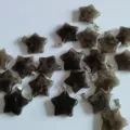 Natural crystal star pendant bulk wholesale DIY jewelry accessory, 2cm pentagram charm. - 1