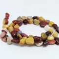 Natural Freeform Stone Beads 6-8mm Multicolored Crystal Gravel Strand DIY Jewelry - Egg Yolk Yellow