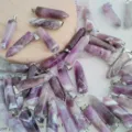 Natuurlijke amethist kristal hanger punt edelsteen sieradenmaking accessoire ketting - Zeshoekige Kolom