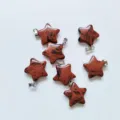 Natural stone star pendant red crystal pentagram DIY necklace bracelet jewelry accessories - Mahogany Obsidian