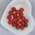 10mm Natural Red Agate Stone Beads Crystal Loose Round Beads for DIY Jewelry Craft Variant - Straight Hole (Through Hole) / Red Agate