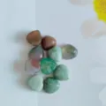Natural stone heart-shaped cabochon crystal agate DIY jewelry accessories for rings and necklaces. - India Agate