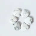 3cm Natural White Crystal Heart Stone Pocket Palm Gemstone Healing Decor Gift item - White Turquoise