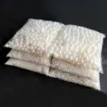 Perles d imitation ABS blanches tailles assorties en vrac pour fabrication bijoux variantes - 16 mm, env. 220 pcs pour 500 g / Blanc Cassé Brillant Demi-Trou