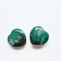 Natural green crystal heart gemstone pocket stone healing crystal home decor valentine gift - Indian Agate