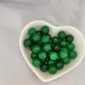Green jade agate loose beads 12mm round gemstone DIY jewelry making accessories parts - Malaysian Jade