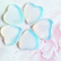 Natural Opalite Heart Crystal Pocket Stone Reiki Healing Energy Decoration Valentine Gift - Opal (Synthetic)