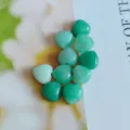 Natural green stone heart shaped cabochon crystal patch for DIY jewelry making and crafts. - Green Aventurine