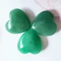 Natural green crystal heart stone ornament palm decor spiritual healing gift item - Green Aventurine